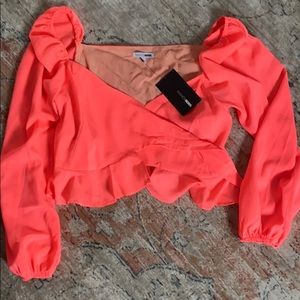 Fashion Nova Tie Crop Top NWT